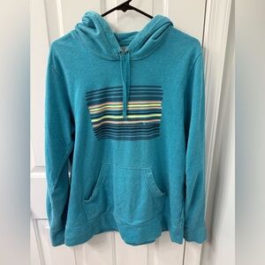 Patagonia hooded turquoise pullover hoodie L